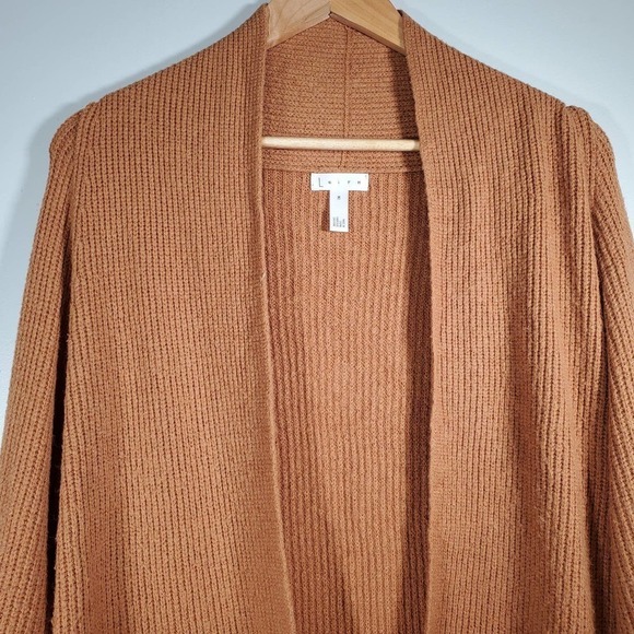 Leith Open Front Dolman Sleeve Cardigan Burnt Orange Size Medium - Picture 3 of 10